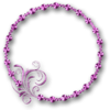 Glossy Pink Frame Purple Filigree No Back Image